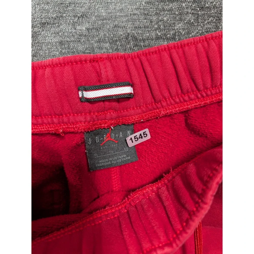 Jordan Mens Flight Fleece Sweatpants Red Jumpman Joggers XL 1545